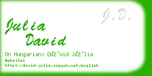julia david business card